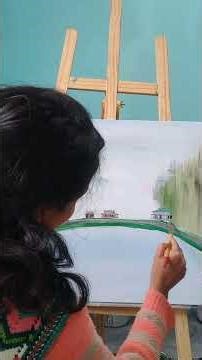 acrylic Painting tutorial landscape painting #hightlight #videoviral