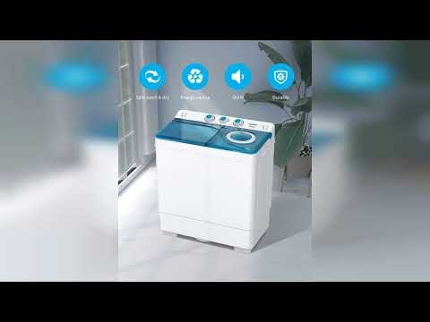 Review: KUPPET Compact Twin Tub Portable Mini Washing Machine 26lbs Capacity, Washer(18lbs)&Sp...