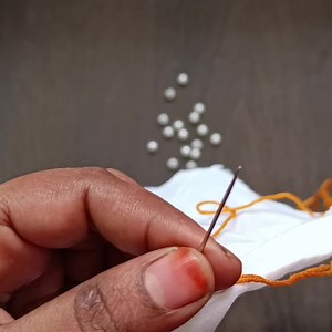 410K views · 13K reactions | Beaded Edging : Double layer - using blanket stitch | DB's Embroidery | Facebook