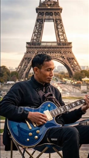 Shredding Electric Guitar in Front of the Eiffel Tower | Paris Street Performance #eiffeltower