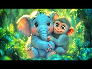 Monkey and Elephant Jungle | Kids Animation | Baby Cartoon | English Cartoon