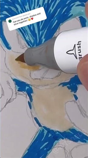 Sonic vs Shadow vs Silver the Hedgehog! #art #markers #drawing #sonic #shortsart #shorts