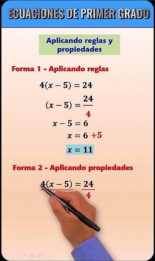 ECUACIONES DE PRIMER GRADO con reglas y propiedades - Ecuación de primer grado fácil #ecuaciones