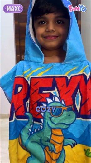 Kids poncho towel | Rexy HoodMaxx Poncho Towels Kids love wearing after bath