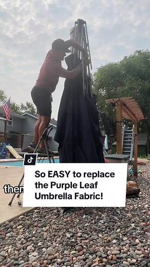 Replying to @Luis arroyo It is so easy to replace the canopy fabric on our @PurpleLeaf_Official 10x13’ cantilever patio umbrella! #cantileverumbrella #umbrella #cantileverpatioumbrella