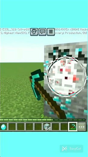 Diamond Pickaxe Test 💎⛏️ Breaking Diamond Ore | Minecraft Shorts #Minecraft #DiamondPickaxe
