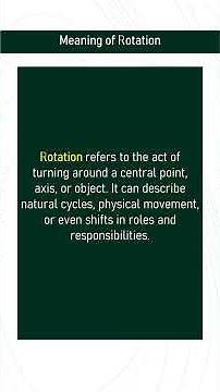 rotation # Expand Your English Vocabulary