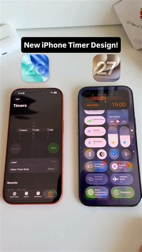 iOS 26 vs iOS 27 - New Timer!