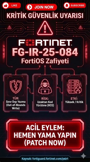 CRITICAL Vulnerability in Fortinet! 🚨 FG-IR-25-084: Patch Immediately! #cybersecurity #firewallsu...