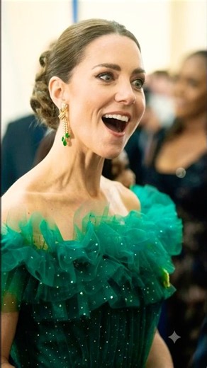 👑 Why Catherine Wore This Emerald Gown in Jamaica 🇯🇲✨ #shorts