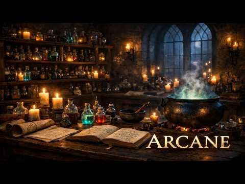 Arcane Potion Classroom After Hours | Cozy Fantasy Ambience for Focus & Sleep