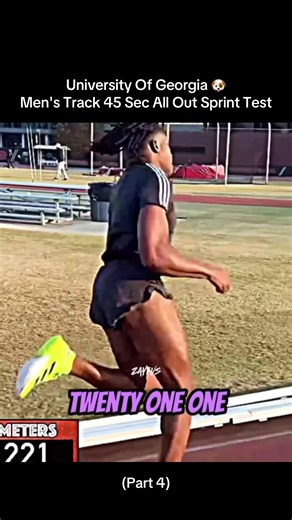 University Of Georgia Men's Track 45 Second All Out Sprint Test part 4 #400m #track #trackandfield #trackmeet #tracktok