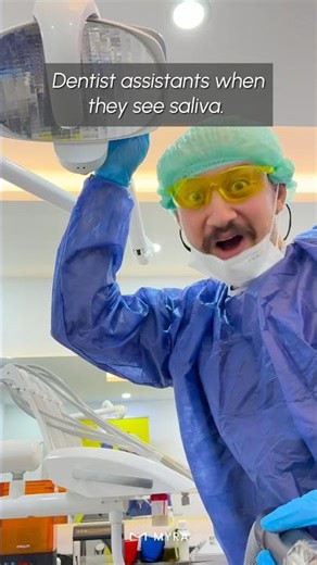 Just a tiny bit of saliva left in the mouth…Assistant: “I got this.”