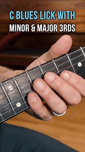 Minor/Major 3rd Blues Lick. Key of C. #blueslessons #blueslicks | Master Guitar Academy