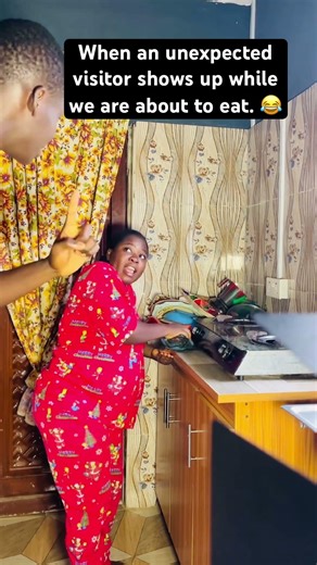 When an unexpected visitor shows up while we are about to eat. 😂