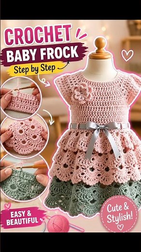 Handmade Crochet Baby Dress | Easy DIY Project #Handmade