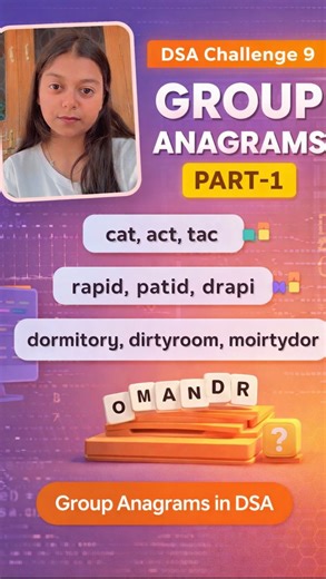 Pragati Goyal | Today’s challenge: Group Anagrams — mastering hashing + strings! #DSA #CodingJourney #problemsolving#motivation do follow for more series..... | Instagram
