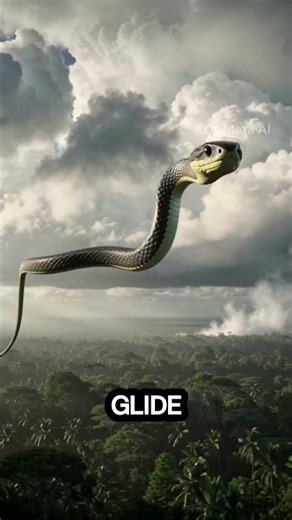 Did You Know Some Snakes Can FLY? #flyingsnake #Jungle #WildFacts #Science #Biology #Shorts #Facts