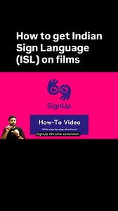 Sign language for Disney and Netflix (USA, India, and UK) on Instagram: "Hello India! Thank you for all the love today. We hope you are enjoying ‘Dragon’ our latest release and please take a look at our other films with Indian Sign Language (ISL). Here is a how-to video in Indian Sign Language to help you set up SignUp. Please contact us on info@signupmedia.com with any questions. We would love to help you."
