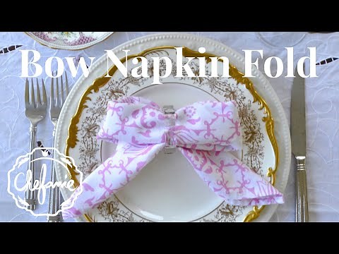 How to Fold a Napkin into a Bow 🎀
