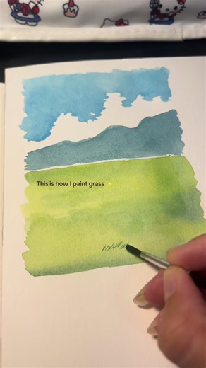 Cómo pintar hierba en acuarela