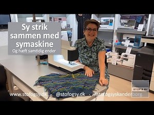 Sy strik sammen med symaskine og hæft samtidig ender
