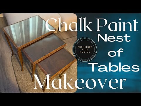 Nest of Tables Makeover DIY Chalk Paint #furniture #makeover #chalkpaint #DIY