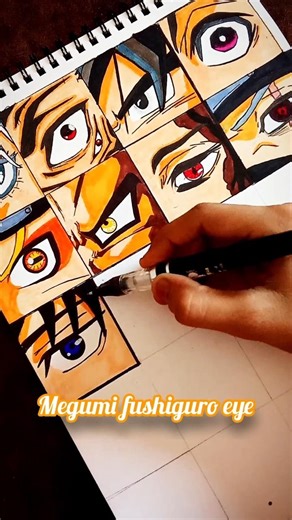 #art Megumi fushiguro eyes drawing🔥#CreativeBeast