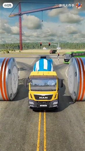New shorts video Bus & Cargo Vans vs Chained Hydraulic Crush in the game BeamNG.drive