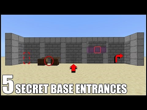 5 Secret Base Entrances in Minecraft Bedrock!