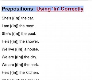 27K views · 2.8K reactions | Prepositions: Using 'In' Correctly | Empowering English Learning | Facebook
