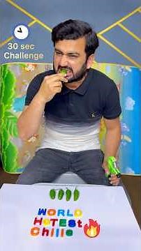 World hottest chilli Challenge 🌶️ No reaction 🤮#shorts