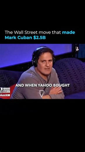 MindHust on Instagram: "Mark Cuban’s $5.7B Exit Strategy That Saved Him From The Dot-Com Crash 💰 Mark Cuban recounts selling Broadcast.com to Yahoo in 1999 for five point seven billion dollars in stock, around one point four billion dollars for his share, then hedging with genius options, selling calls and buying puts, cashing out at peak before the dot-com crash wiped billions. Howard Stern calls it a top-ten Wall Street trade ever, as Yahoo plunged from two hundred thirty-seven dollars to thi