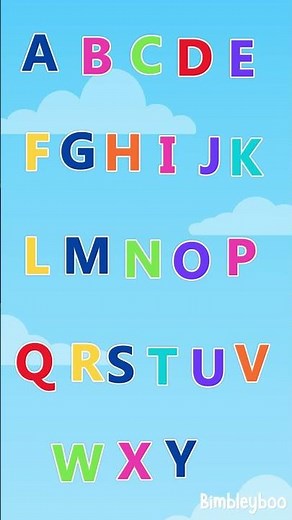ABC Song for Kids | Uppercase Letters | Colorful Alphabet in the Sky | Bimbleyboo #kidssongs #shorts