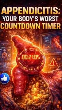 Appendicitis: Your Body’s Worst Countdown Timer #humanbody #animation #anatomy #facts