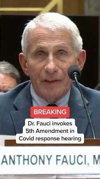 BREAKING: Dr. Fauci invokes 5th Amendment in Covid response hearing