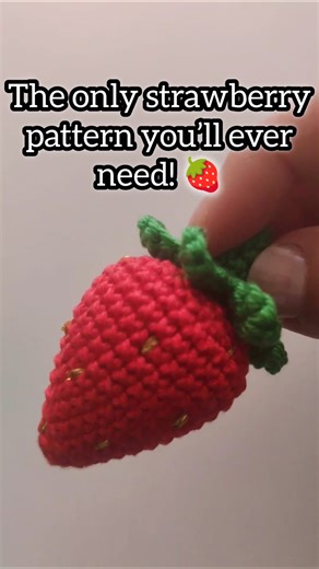 The only crochet strawberry pattern you’ll ever need 🍓 #emmasdolls