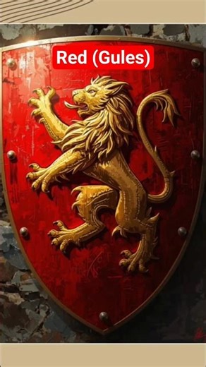 Red (gules) represents strength and magnanimity. #history #coatofarms #familycrest