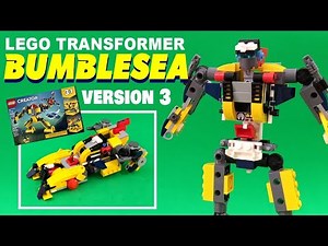 Tutorial: LEGO 31090 alternate design: Transformer BumbleSea v3