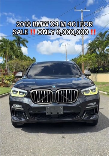 2018 BMW X4 M40i FOR SALE ‼️ ONLY $8,000,000 ‼️ Year : 2018 Make : BMW Model : X4 M40i Body Type : Suv Gear Box : Automatic Fuel Type : Petrol Seats : 5 PRICE : $8,000,000 (NEG) Call or WhatsApp- 1 (876) 520-5084 Features: Great condition Right hand drive Keyless entry Button start Multifunctional steering wheel Reverse Camera Alloy Rims leather interior Panoramic Roof Ambient Lighting Call or WhatsApp- 1 (876) 520-5084 #luxxmeautosales #xyzbca #explore #fyp #viral jamaicantiktok jamaicantiktok�