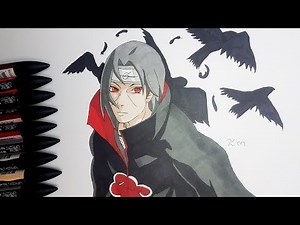 Speed Drawing Itachi Uchiwa from Naruto
