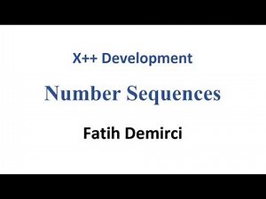 X++ Development Tools : Number Sequences
