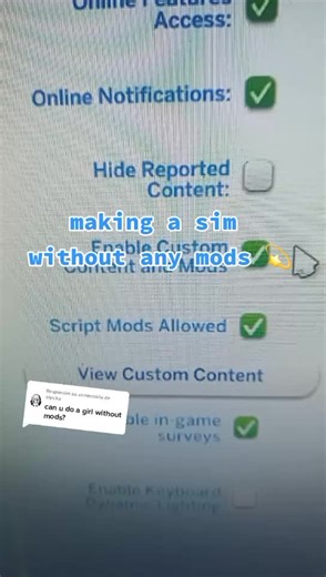 Creating a Sim in The Sims 4 Without Mods