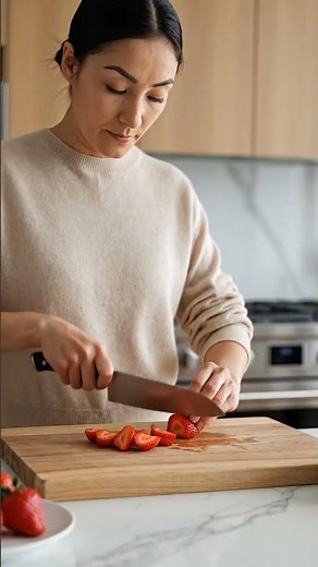 How to Cut Strawberries Like a Pro – Hearts, Roses, Fans & More! ✨