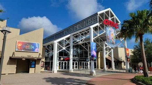 AMC Theater in Disney Springs Decorated for Pixar's Elemental | Chip and Company