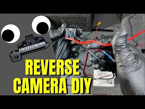 DIY Reverse Camera Install with Reverse Light Signal Wire Guide (BMW here, applicable to any car)