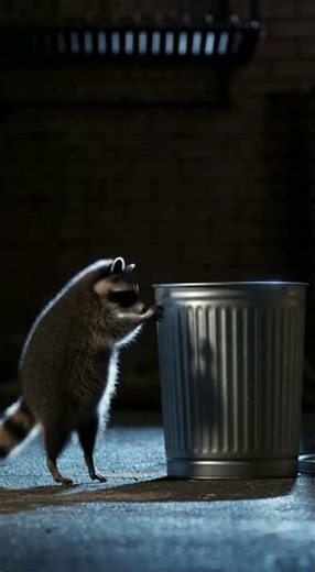 Raccoon vs. Trash Can Lid | Funny Wildlife Loop