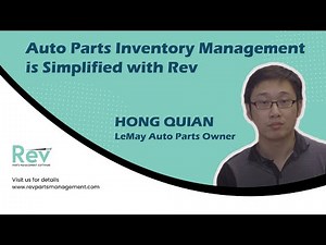 Auto parts shop Inventory management is simplified by using Rev Parts Management Software!