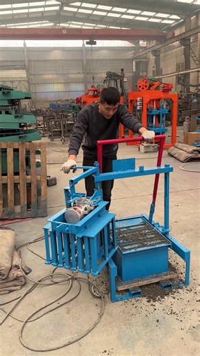 2-45 brick machine 4-inch 2-hole brick #hollowbrickmachine #brickmachine #blockmachine #brickmakingmachine #buildingahouse