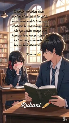 unhe door se dekhna hi sukoon de jata hai❤️✨Kuch baatein ankahi hi acchi lagti hain 📖🤫​#HiddenLove